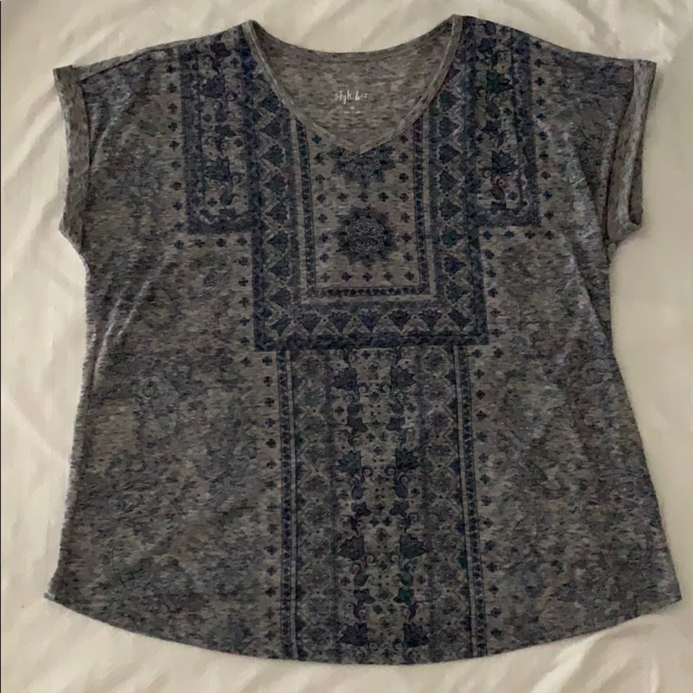 Blue & grey women’s top